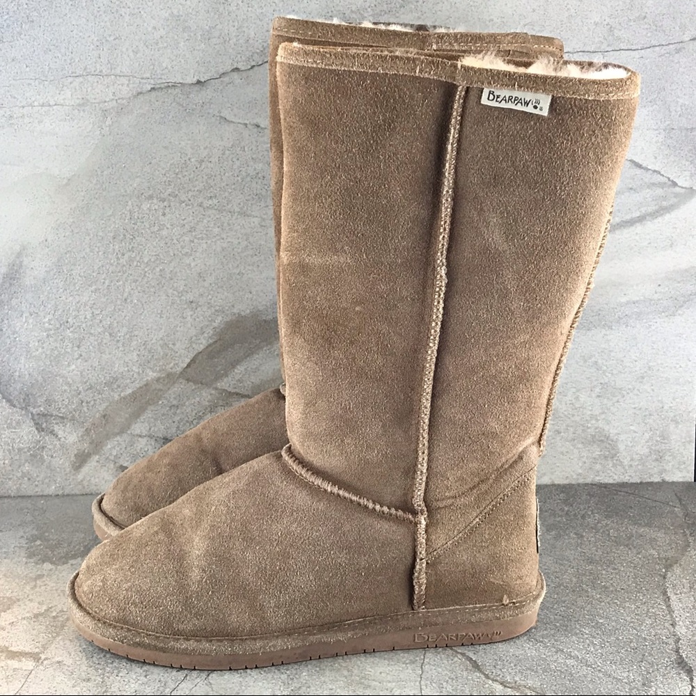 Bearpaw Women’s Elle Tan Suede Boots size 8